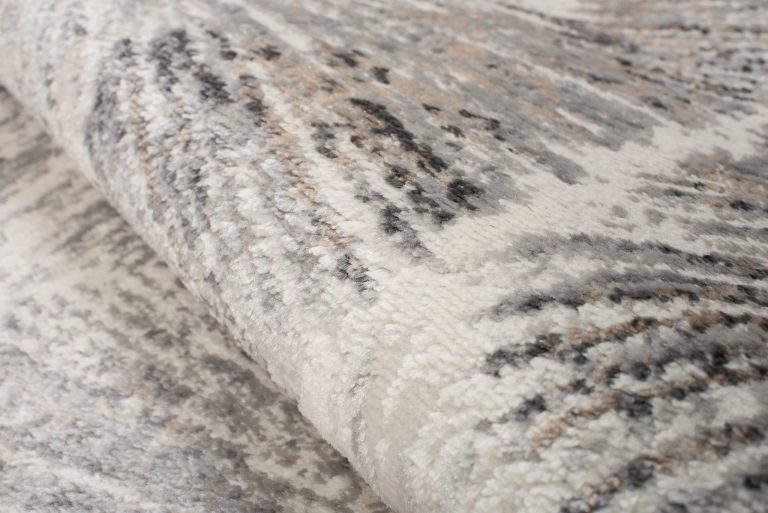 Alfombra Valley Gris Rojo Ladrillo Moderno Líneas