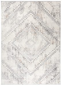 Alfombra Valley Gris Vintage Étnico Diamantes