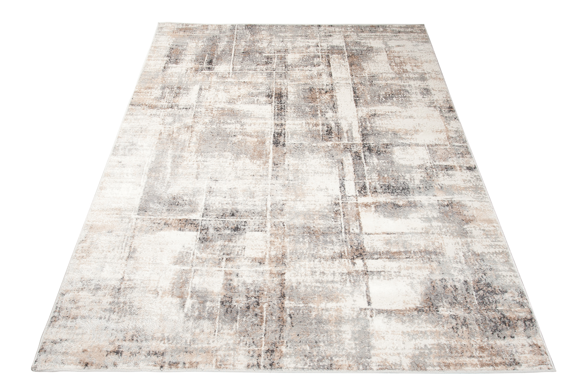 Alfombra Valley Gris Rojo Ladrillo Moderno Moteado