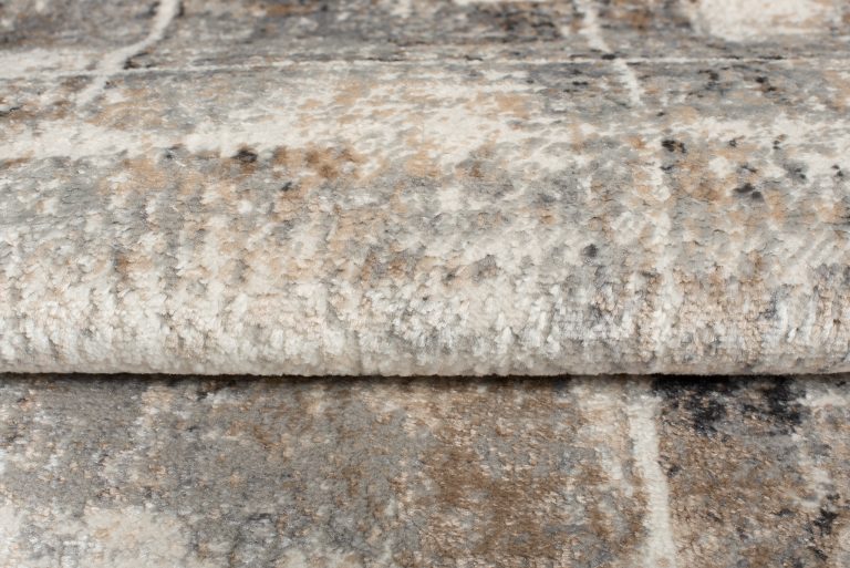 Alfombra Valley Gris Rojo Ladrillo Moderno Moteado