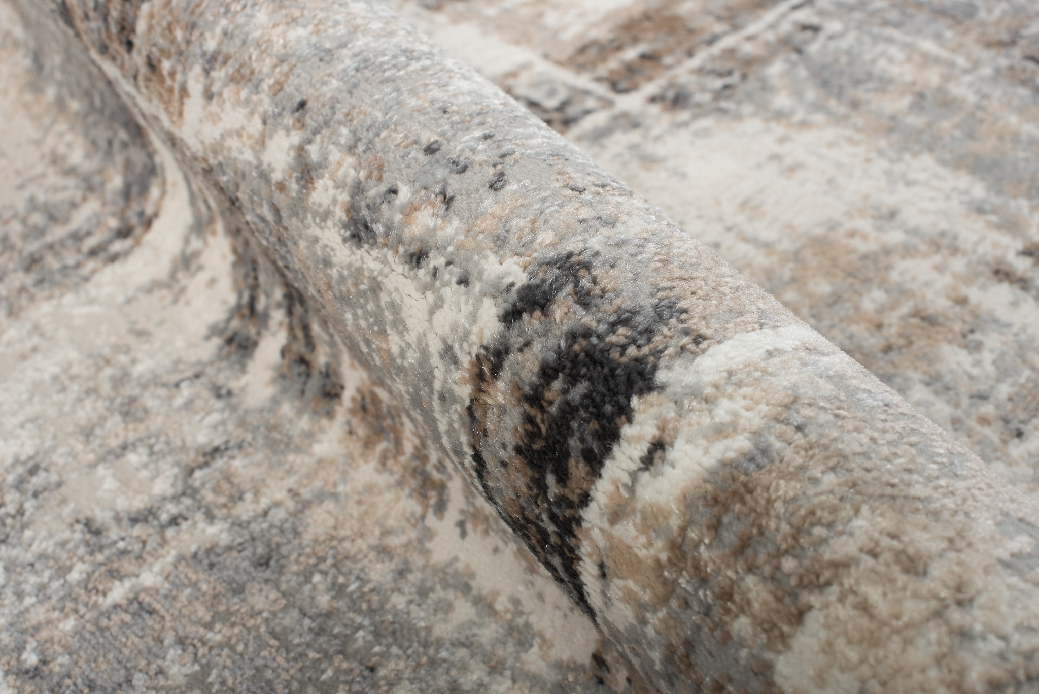 Alfombra Valley Gris Rojo Ladrillo Moderno Moteado