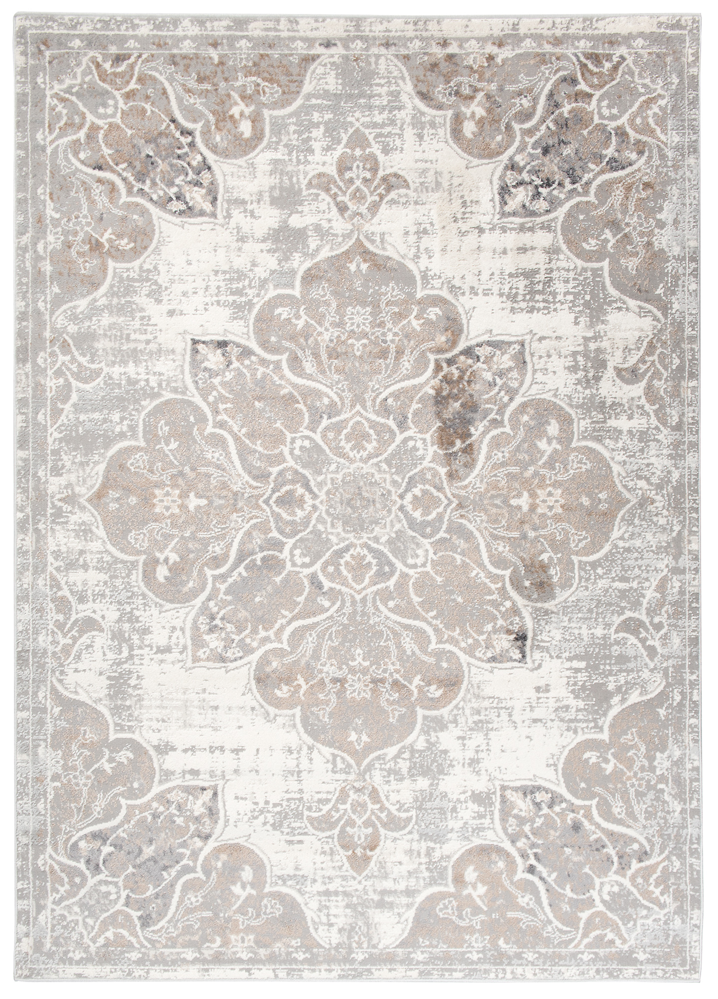 Alfombra Valley Gris Beige Vintage Floral