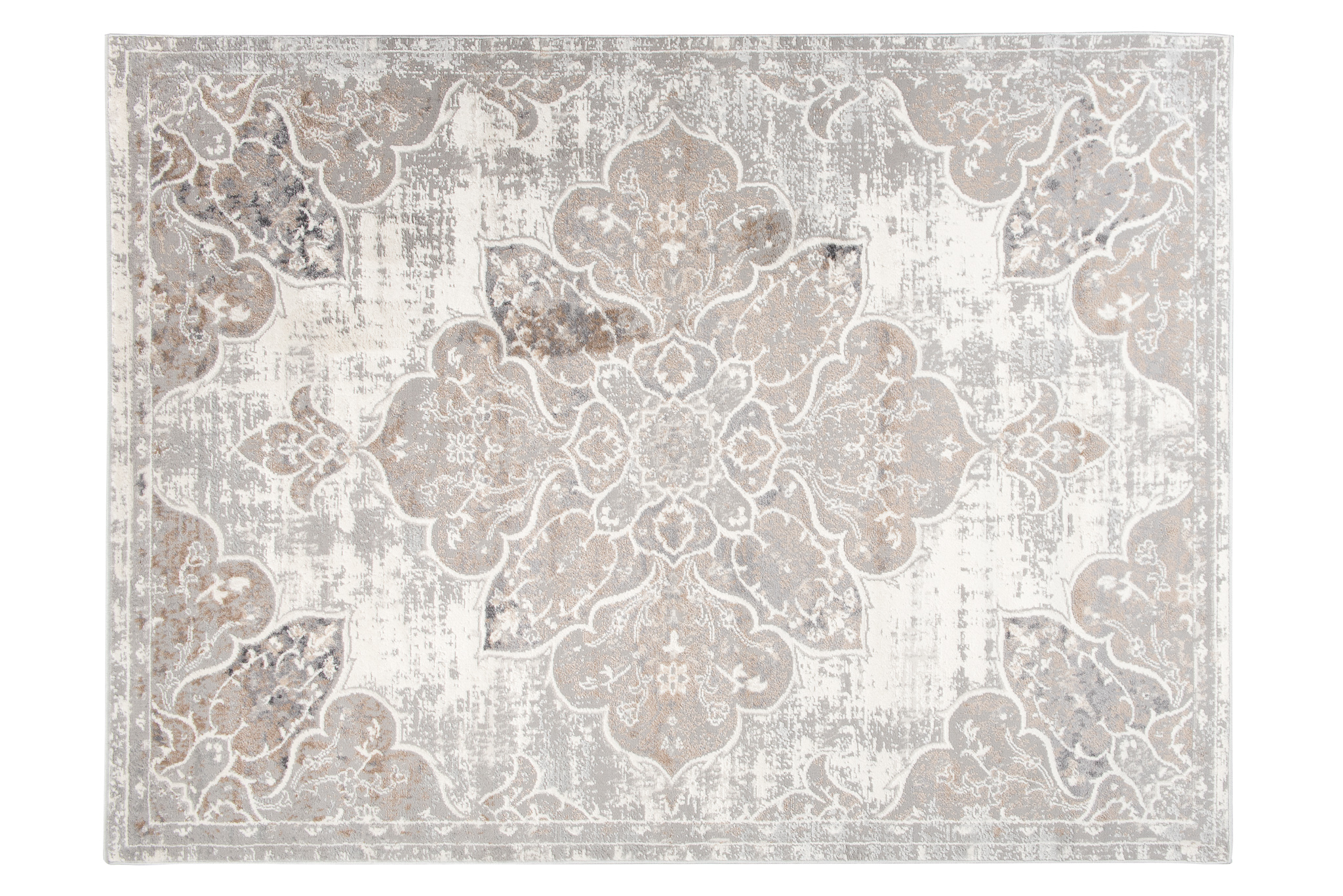 Alfombra Valley Gris Beige Vintage Floral