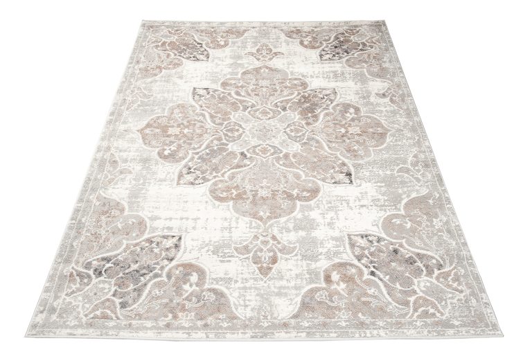 Alfombra Valley Gris Beige Vintage Floral