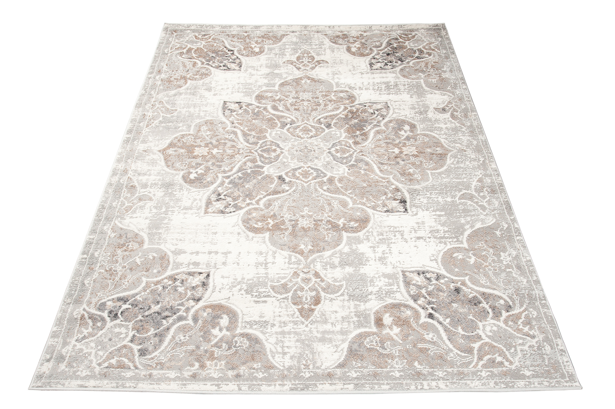 Alfombra Valley Gris Beige Vintage Floral