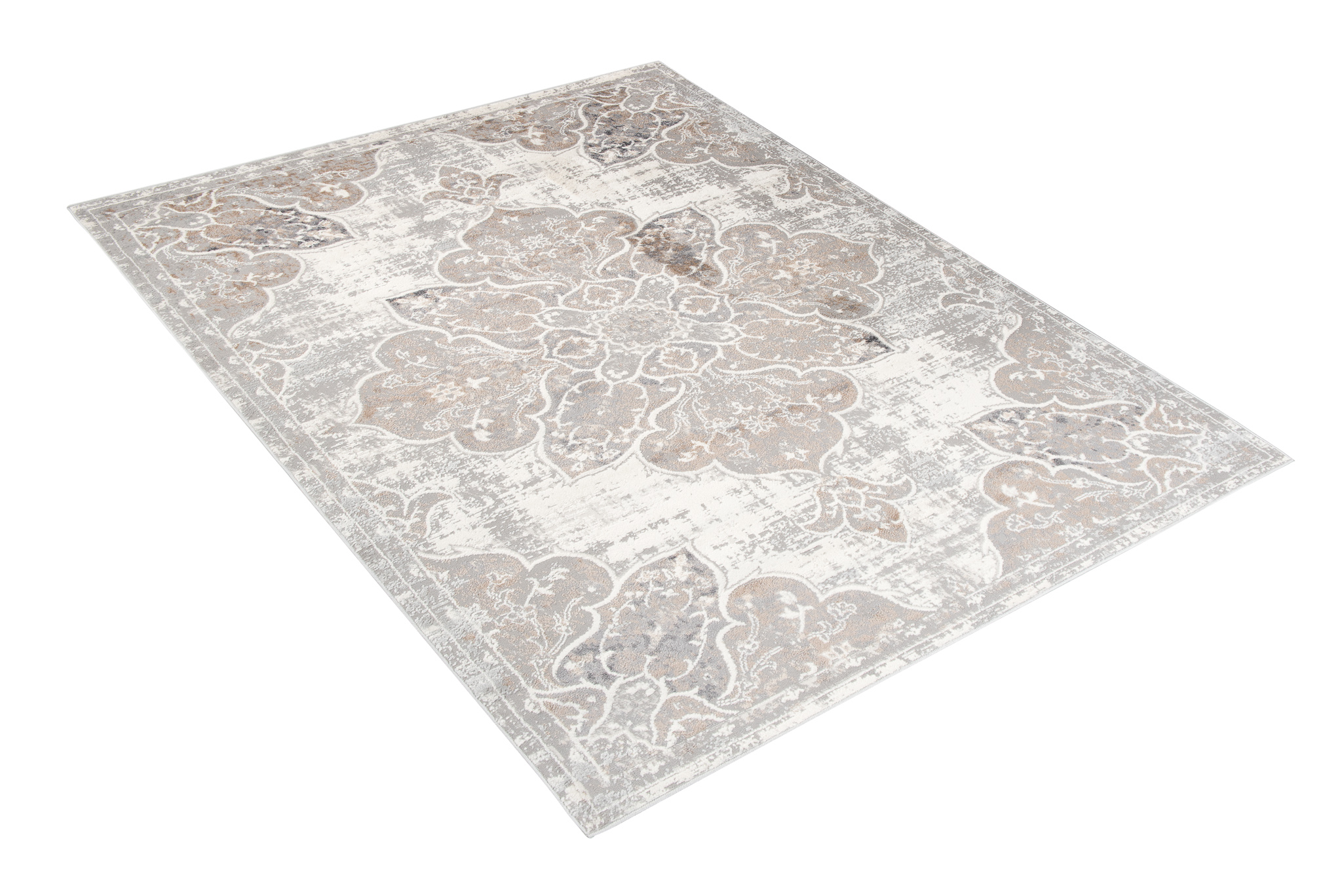Alfombra Valley Gris Beige Vintage Floral