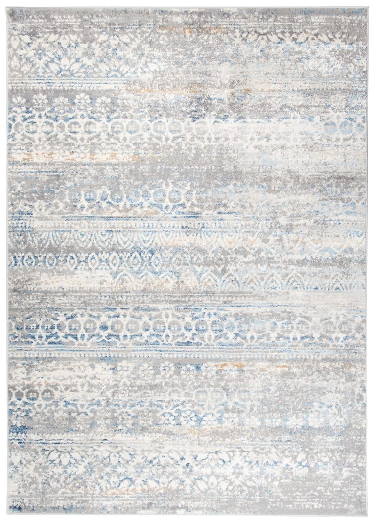 Alfombra Valley Gris Azul Floral Vintage