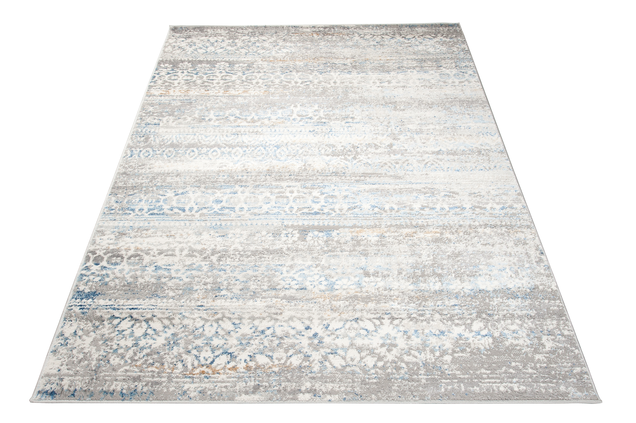 Alfombra Valley Gris Azul Floral Vintage