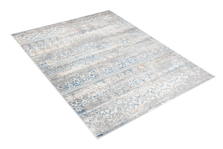 Alfombra Valley Gris Azul Floral Vintage