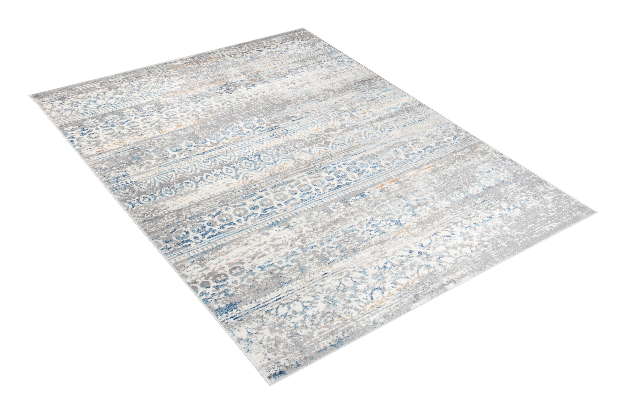 Alfombra Valley Gris Azul Floral Vintage