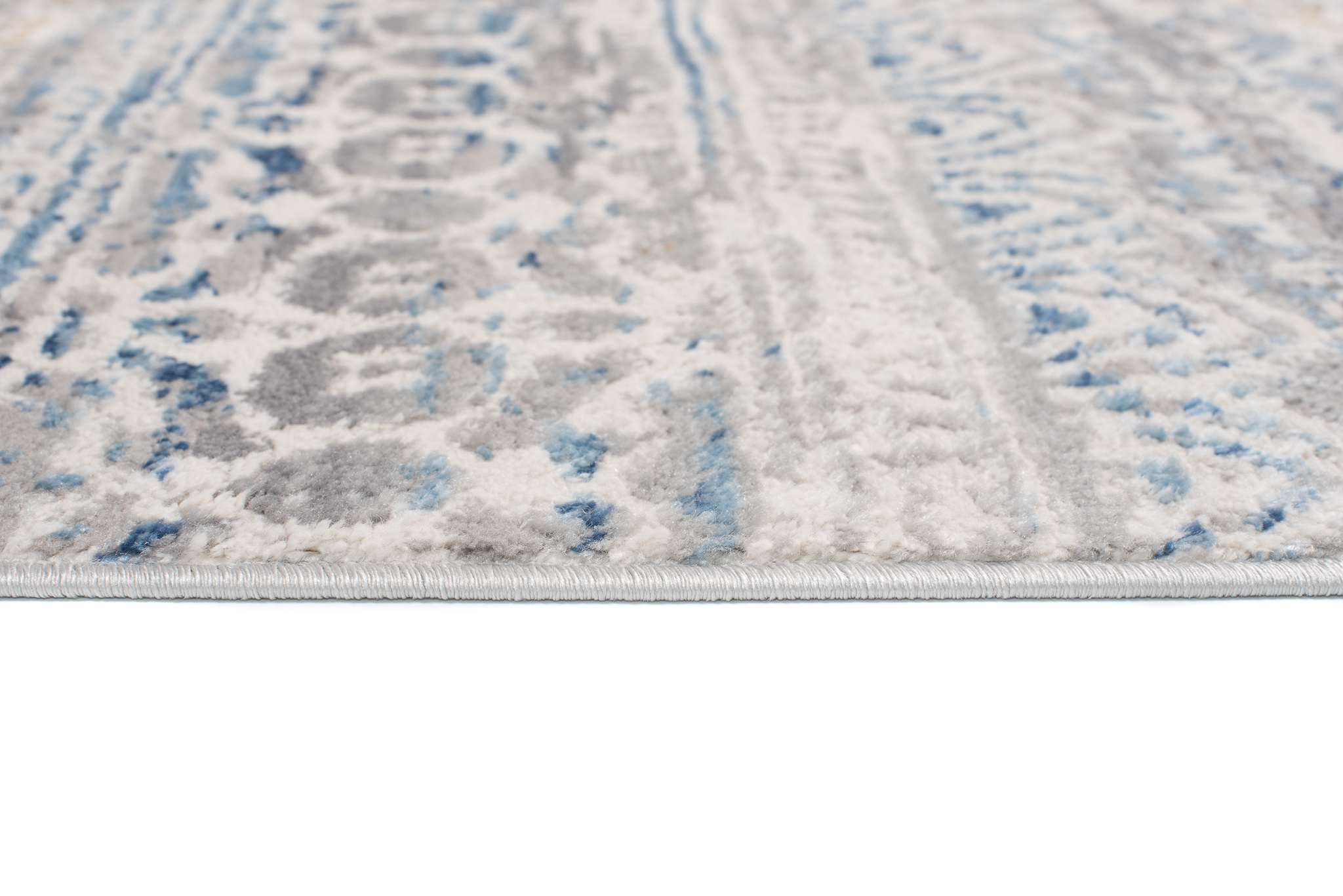 Alfombra Valley Gris Azul Floral Vintage