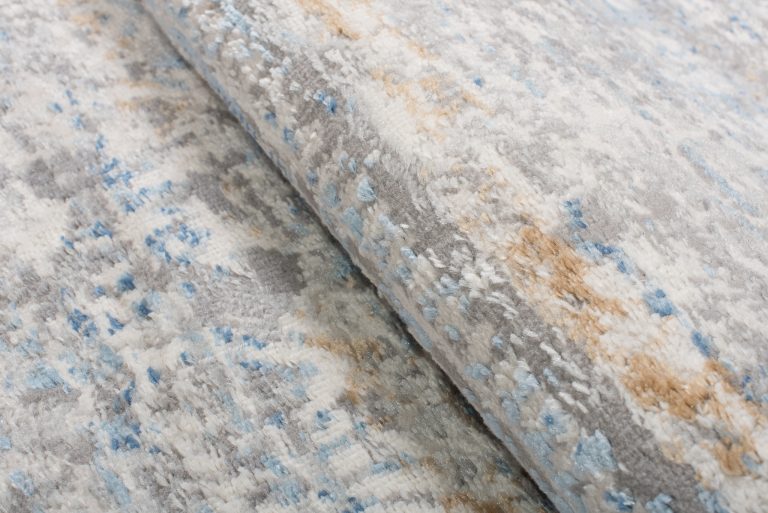 Alfombra Valley Gris Azul Floral Vintage