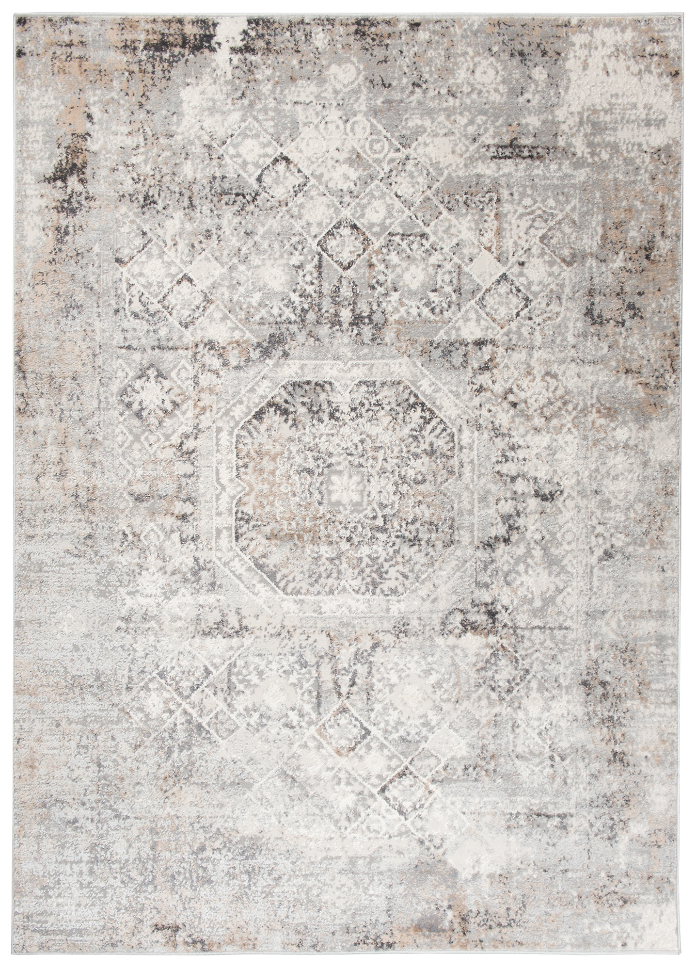 Alfombra Valley Gris Beige Vintage Ornamental