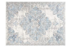 Alfombra Valley Gris Azul Vintage Floral