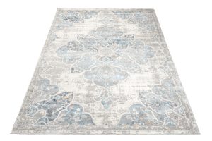 Alfombra Valley Gris Azul Vintage Floral