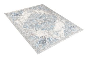 Alfombra Valley Gris Azul Vintage Floral