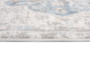 Alfombra Valley Gris Azul Vintage Floral