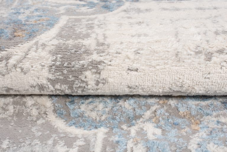 Alfombra Valley Gris Azul Vintage Floral