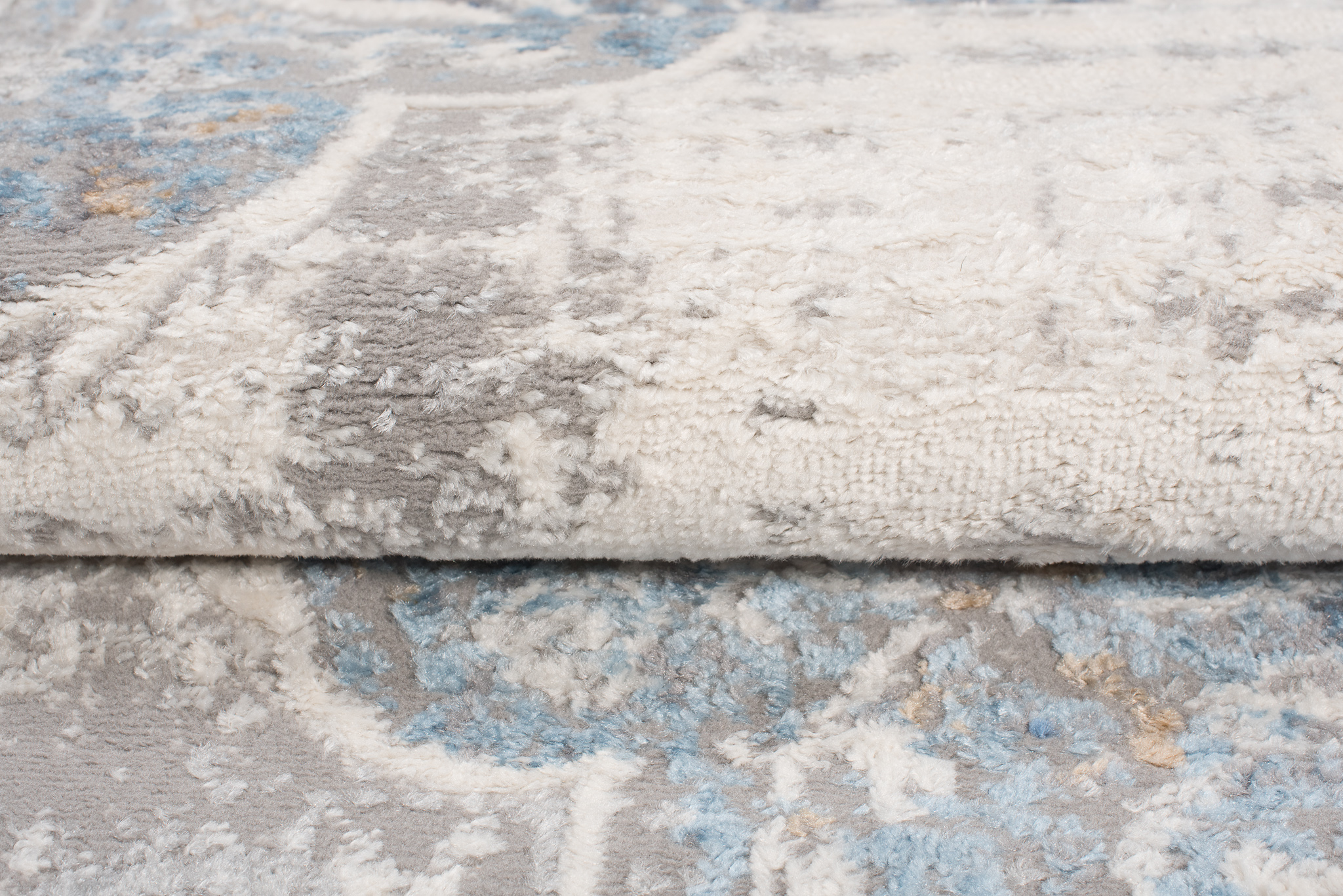 Alfombra Valley Gris Azul Vintage Floral