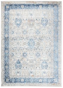Alfombra Valley Gris Azul Ornamental Vintage