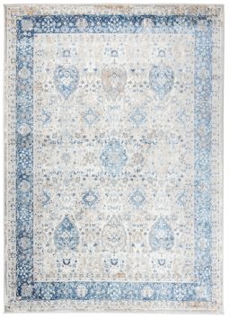 Alfombra Valley Gris Azul Ornamental Vintage