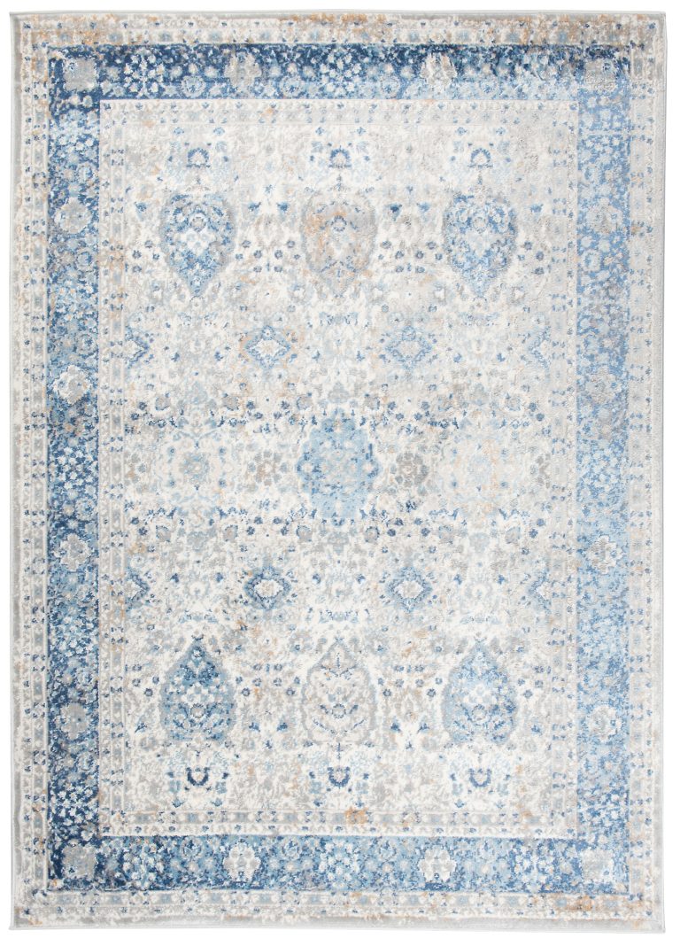 Alfombra Valley Gris Azul Ornamental Vintage