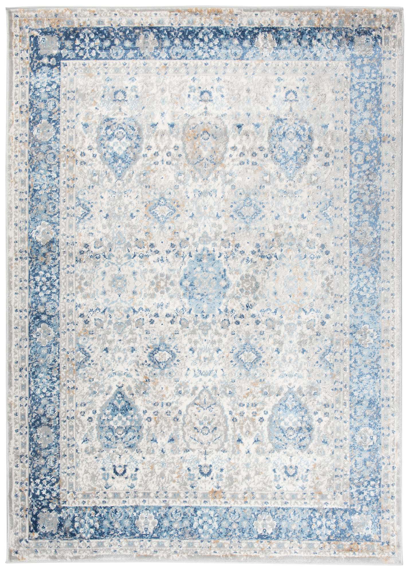 Alfombra Valley Gris Azul Ornamental Vintage