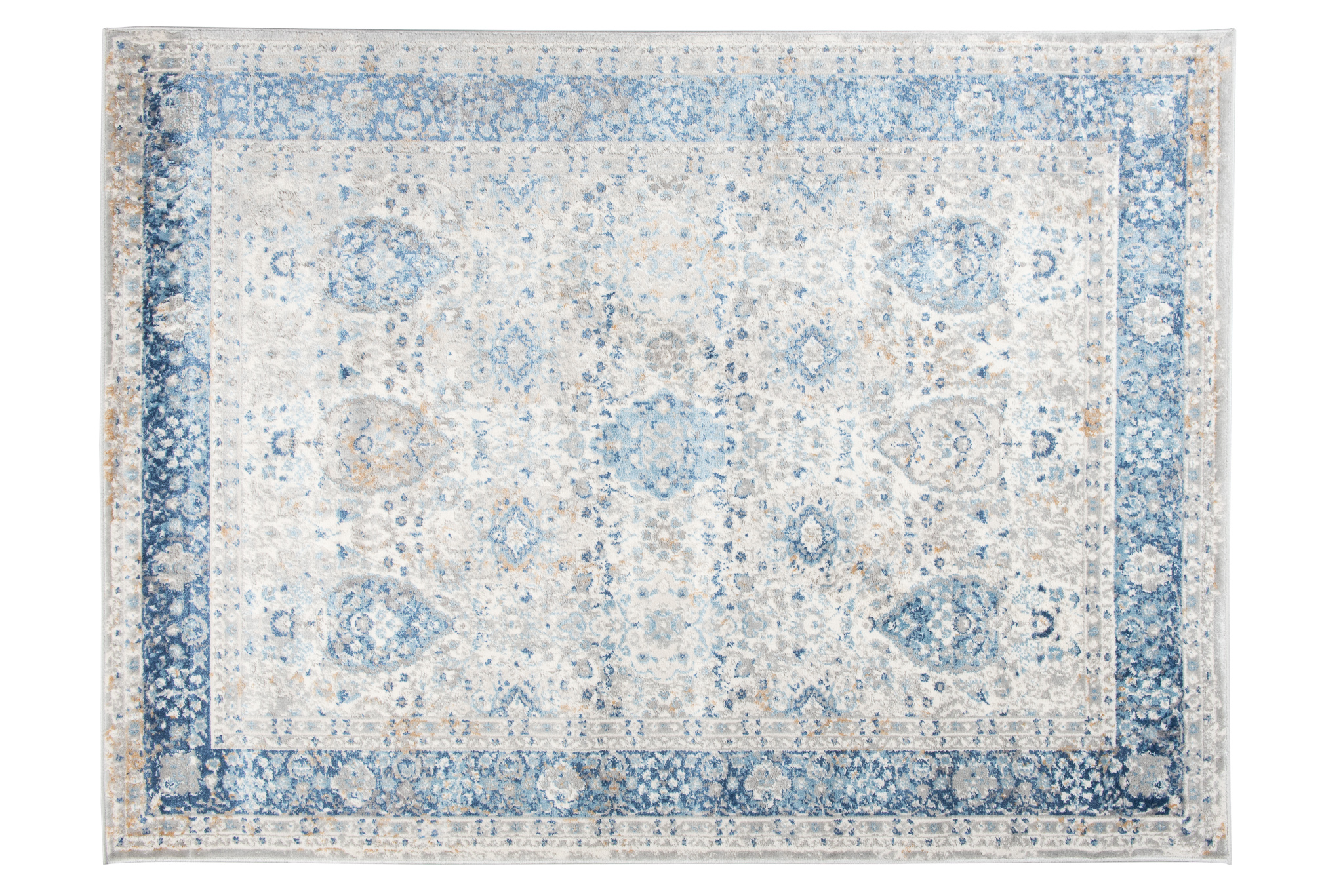 Alfombra Valley Gris Azul Ornamental Vintage