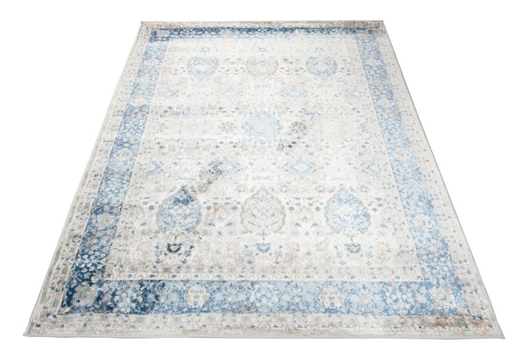 Alfombra Valley Gris Azul Ornamental Vintage
