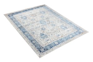 Alfombra Valley Gris Azul Ornamental Vintage
