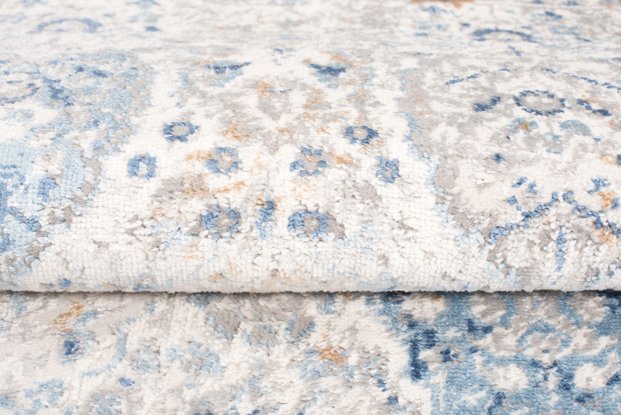 Alfombra Valley Gris Azul Ornamental Vintage
