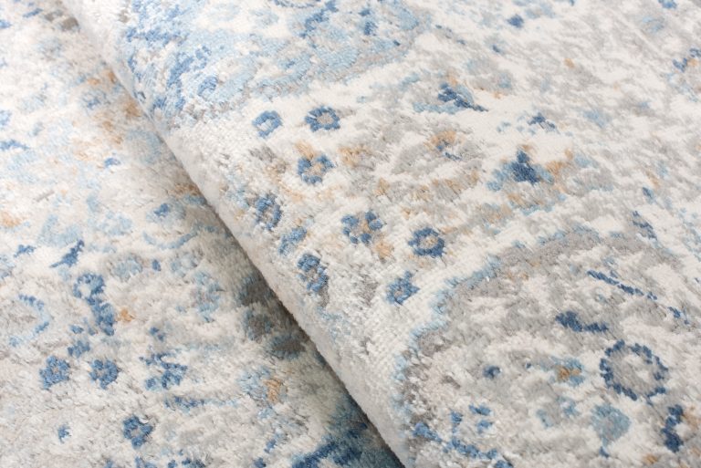 Alfombra Valley Gris Azul Ornamental Vintage