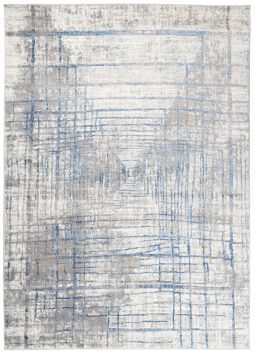 Alfombra Valley Gris Azul Abstracto Líneas