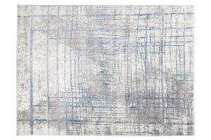 Alfombra Valley Gris Azul Abstracto Líneas