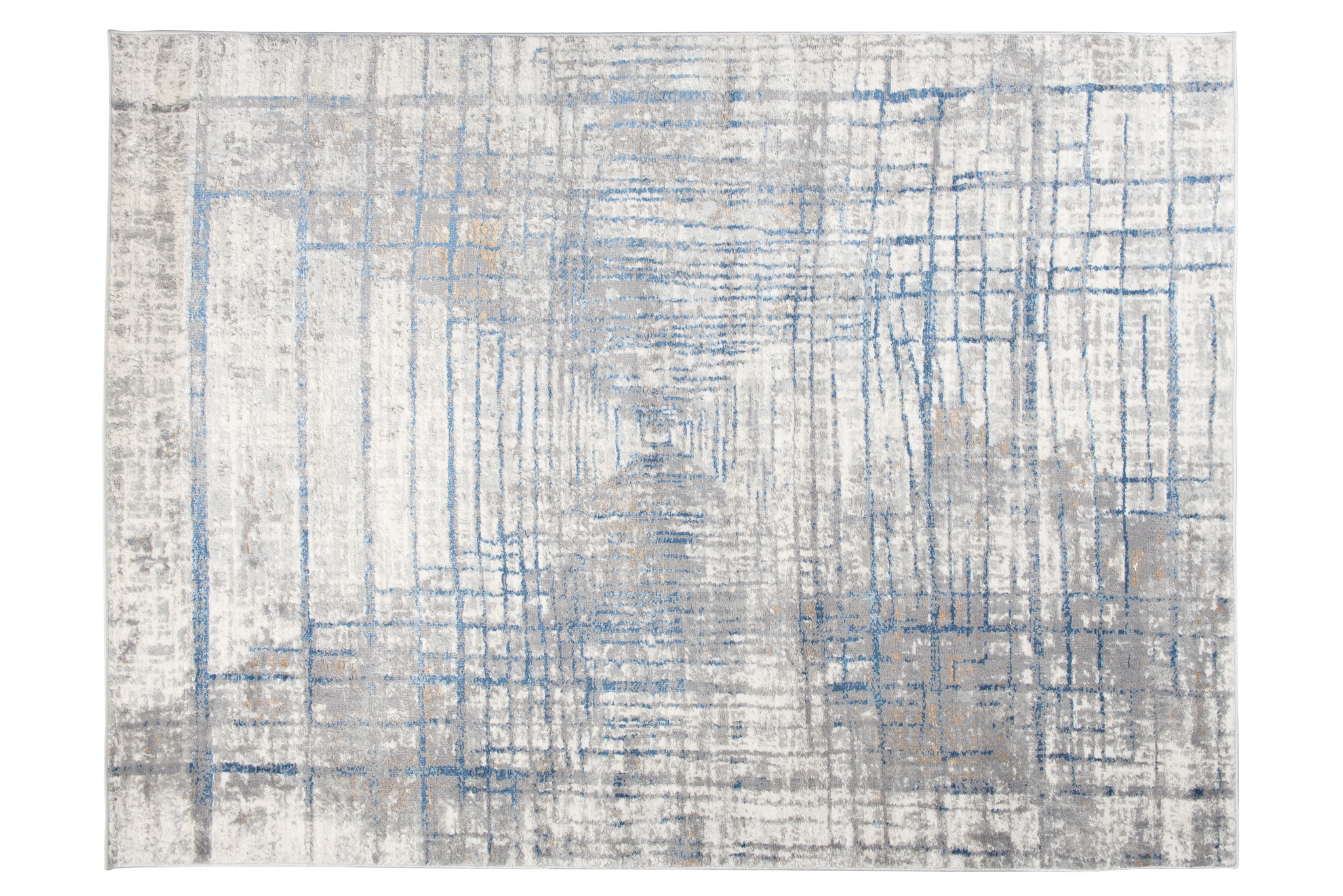 Alfombra Valley Gris Azul Abstracto Líneas