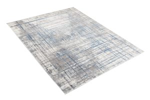 Alfombra Valley Gris Azul Abstracto Líneas