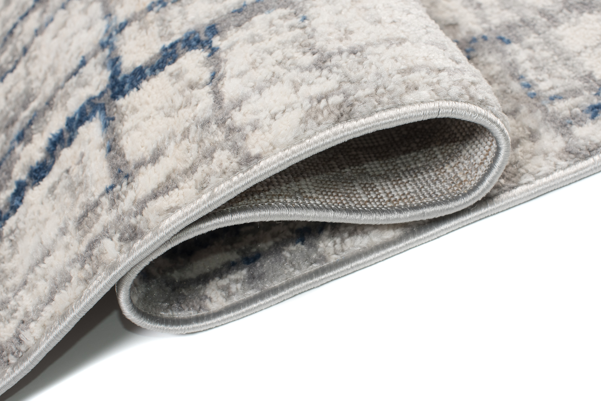 Alfombra Valley Gris Azul Abstracto Líneas