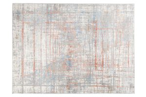 Alfombra Valley Gris Salmón Abstracto Líneas