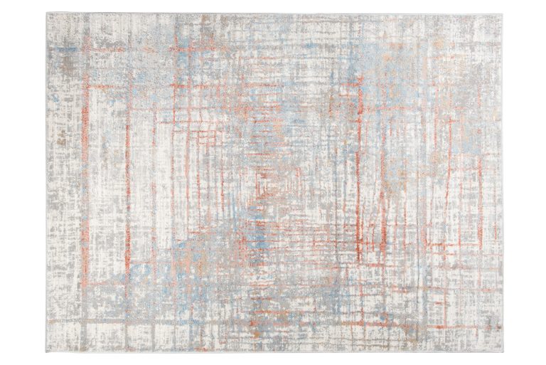 Alfombra Valley Gris Salmón Abstracto Líneas