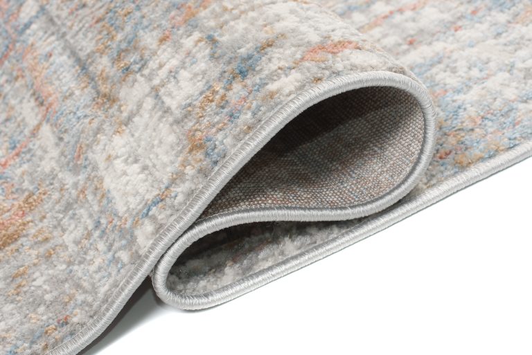 Alfombra Valley Gris Salmón Abstracto Líneas