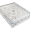 Alfombra Valley Gris Azul Vintage Borde