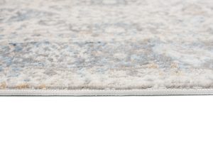 Alfombra Valley Gris Azul Vintage Borde