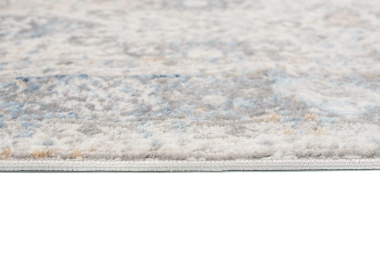 Alfombra Valley Gris Azul Vintage Borde