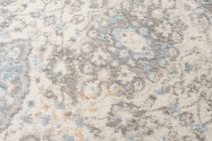 Alfombra Valley Gris Azul Vintage Borde