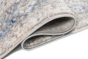 Alfombra Valley Gris Azul Vintage Borde