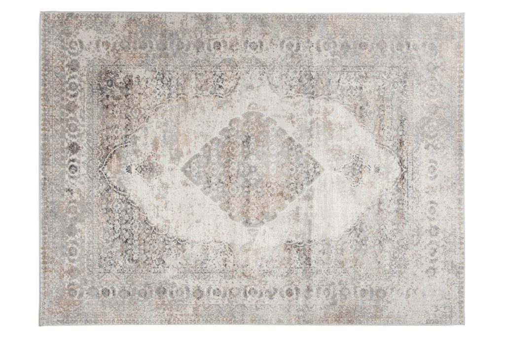 Alfombra Valley Gris Rojo Ladrillo Vintage Ornamental