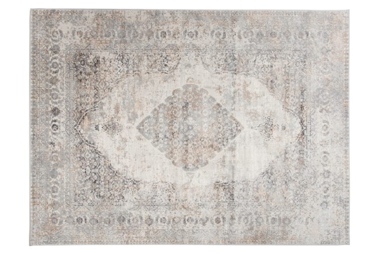 Alfombra Valley Gris Rojo Ladrillo Vintage Ornamental