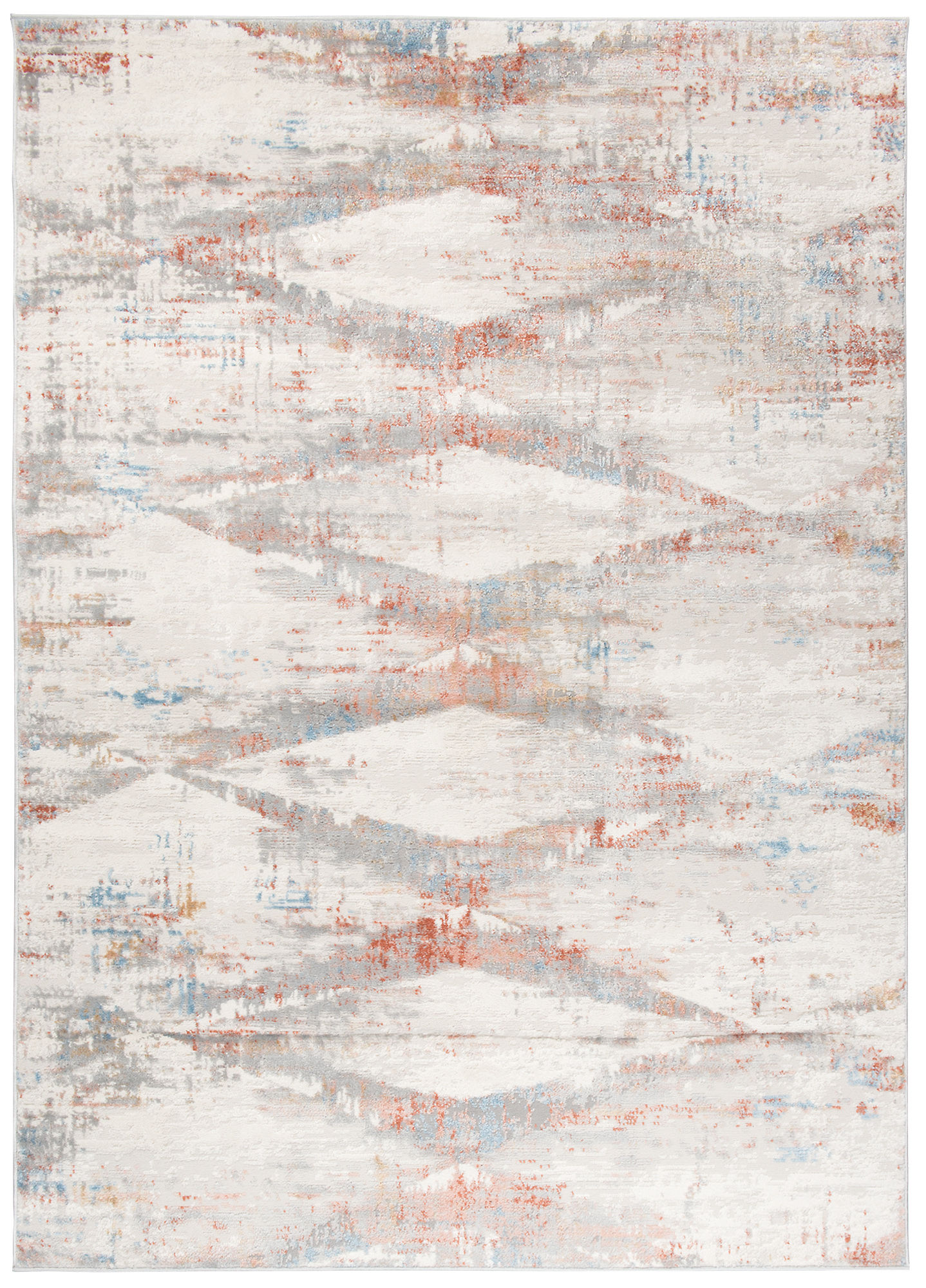 Alfombra Valley Gris Salmón Geométrico