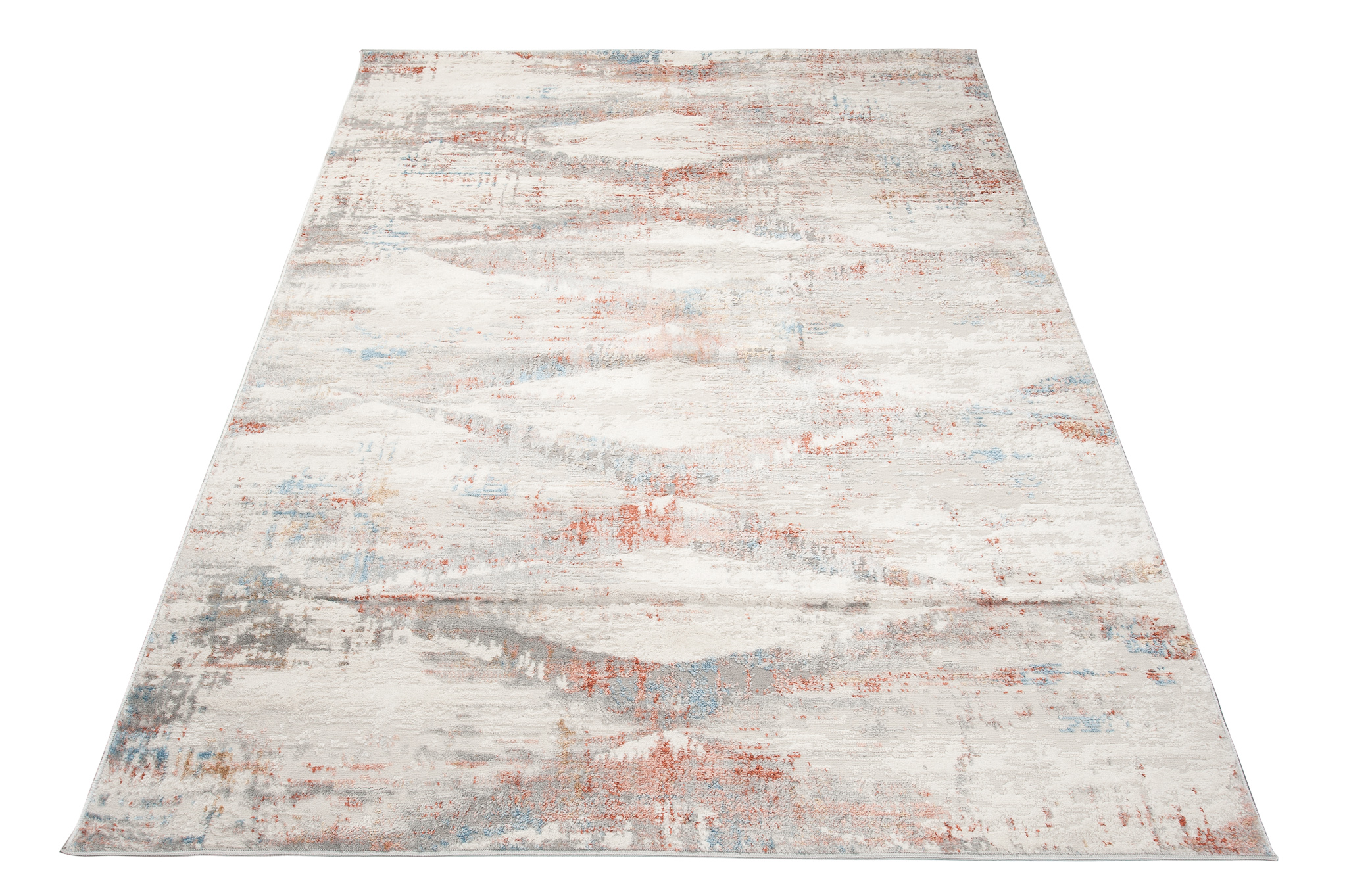 Alfombra Valley Gris Salmón Geométrico