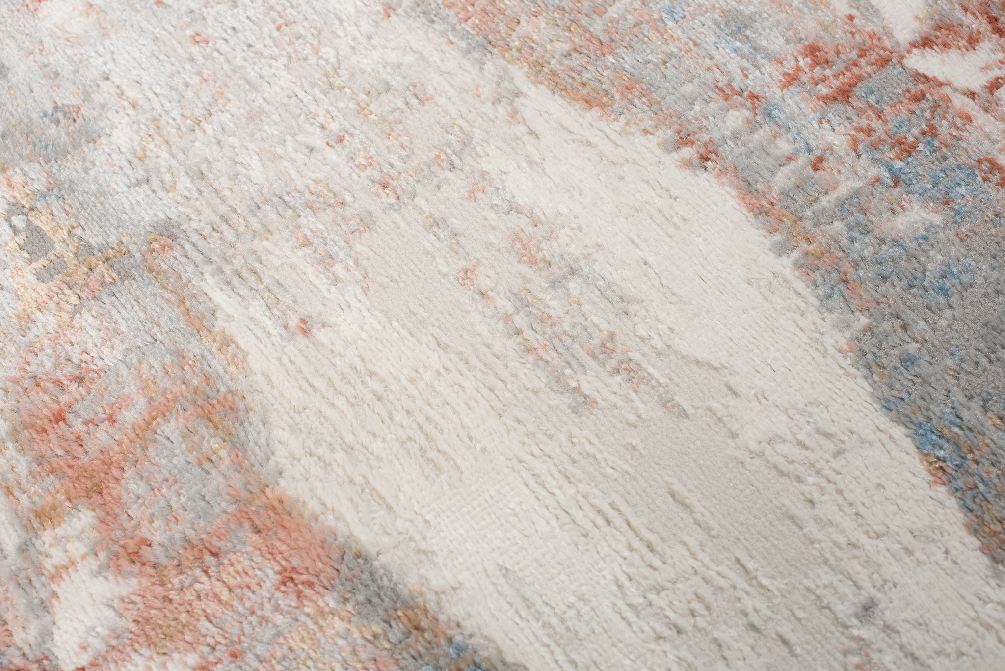 Alfombra Valley Gris Salmón Geométrico